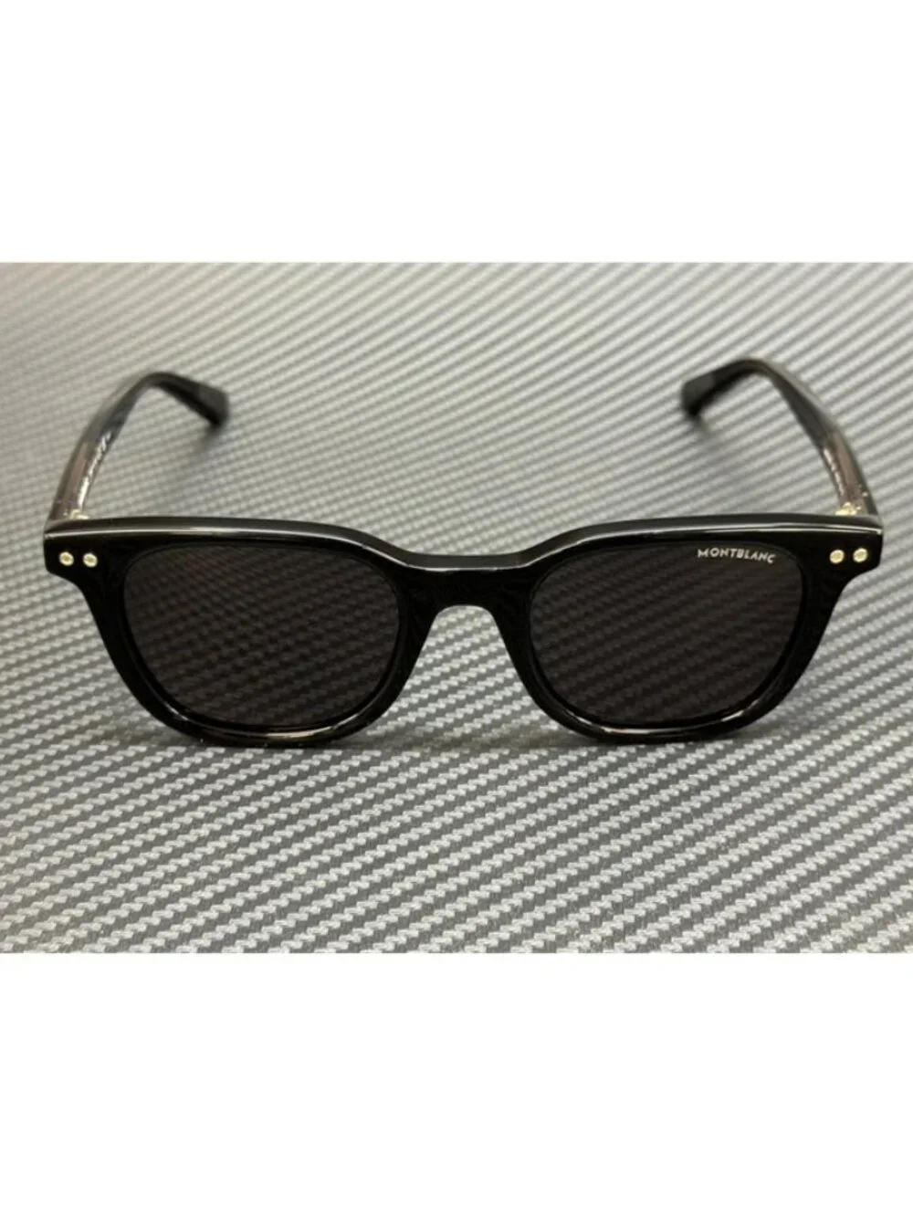 New Montblanc Men Black Sunglasses 49-21-150